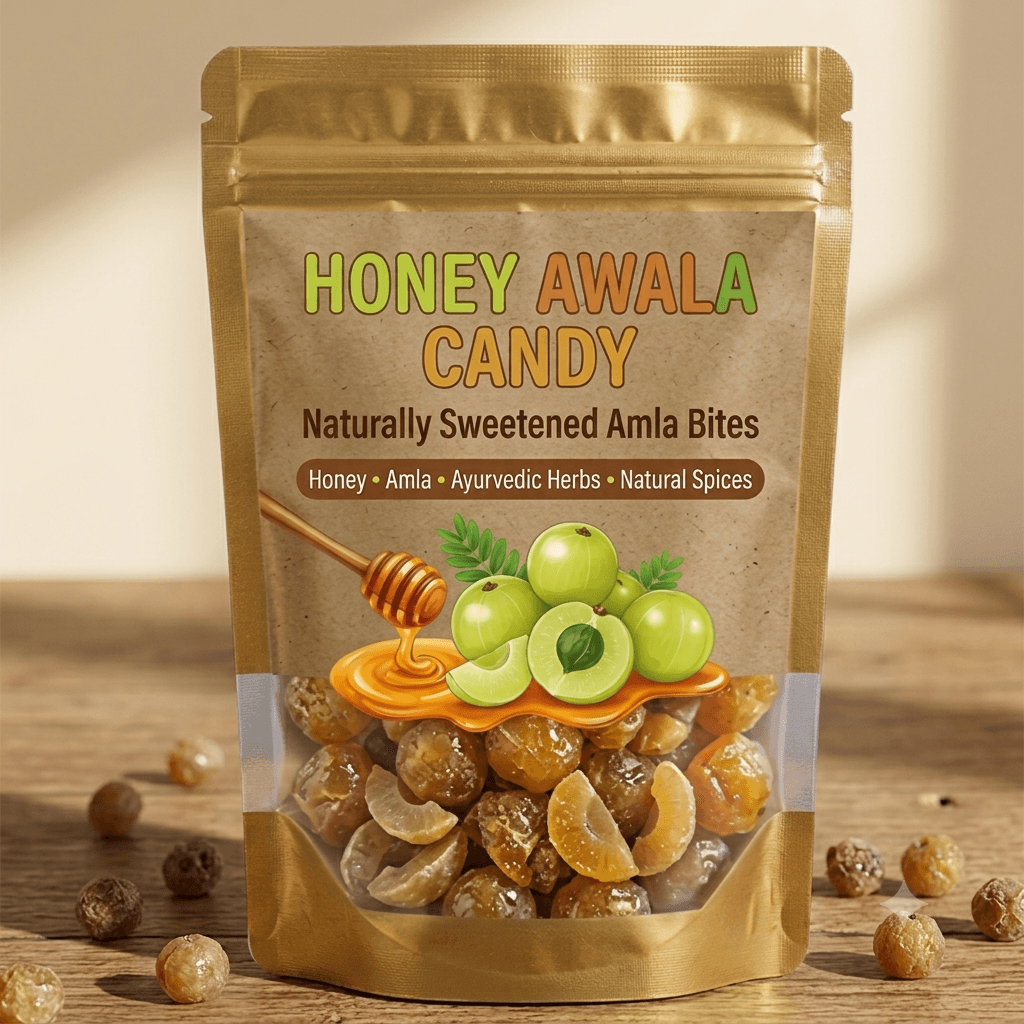 Parampoorn Honey Awla Candy product pack
