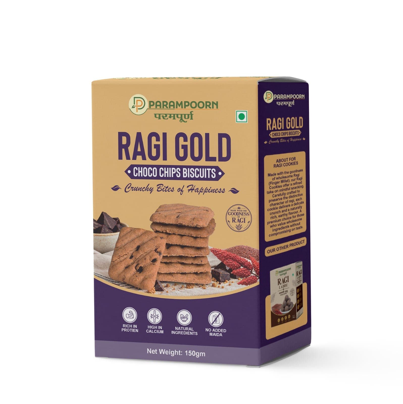 Parampoorn Ragi Gold Choco Chips product pack